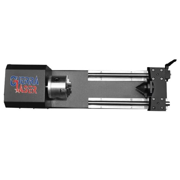Rotary 360º tipo torno negro robusto para laser co2 - Imagen 4