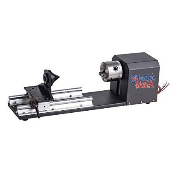Rotary 360º tipo torno negro robusto para laser co2 - Imagen 3