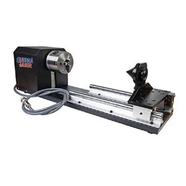 Rotary 360º tipo torno negro robusto para laser co2