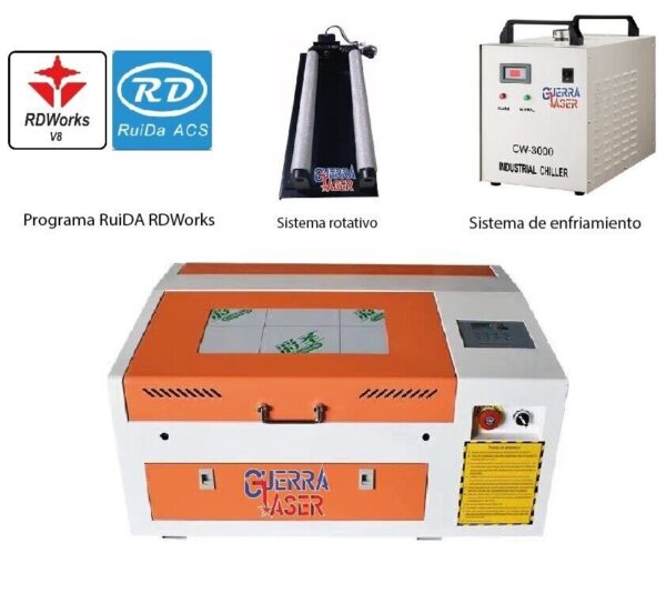 40x40 con rotativo y RD Works con regulador y chiller - Imagen 3